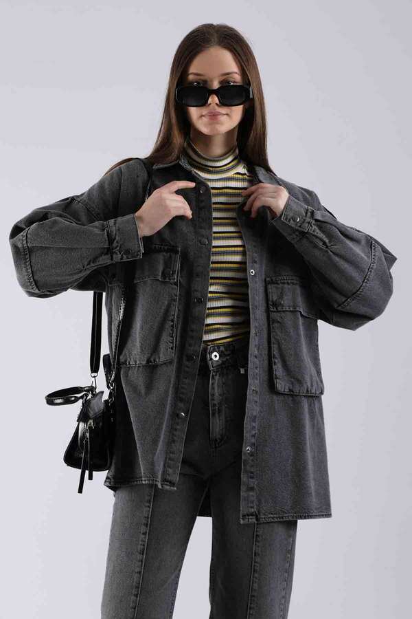 Slit Jeans Anthracite - 2