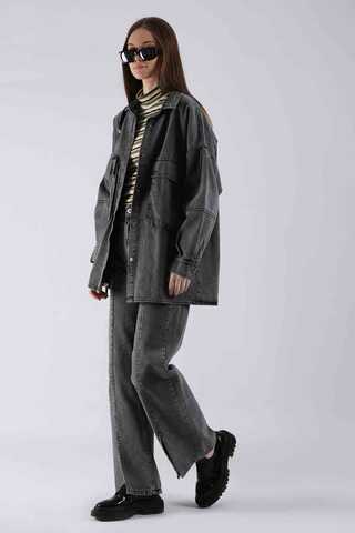 Slit Jeans Anthracite - 3