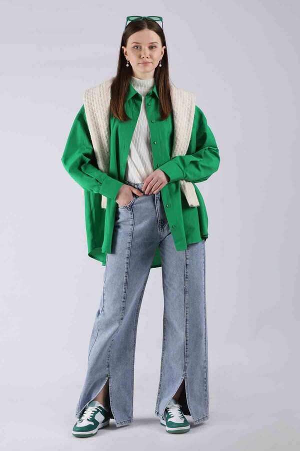 Slit Jeans Light Blue - 2