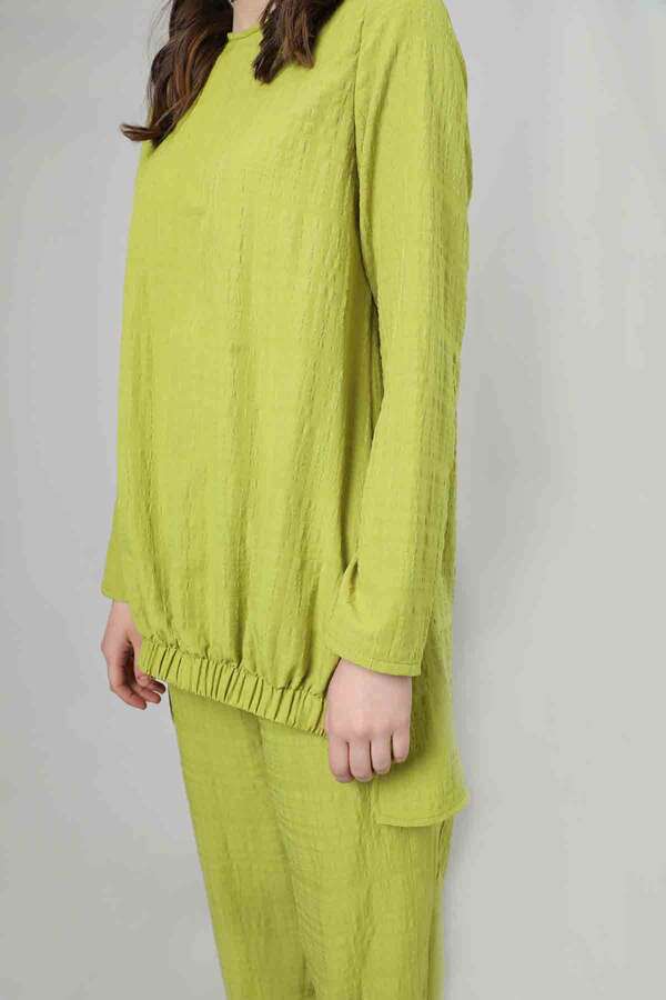 Slit Tunic Pants Set Oil Green - 4