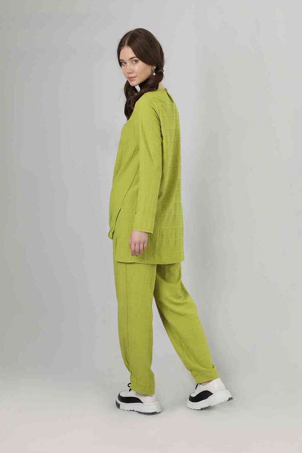 Slit Tunic Pants Set Oil Green - 5