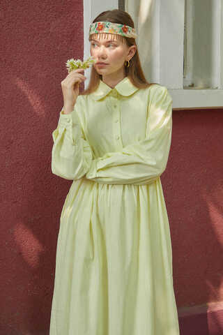 Slub Cotton Dress Butter Yellow - 5