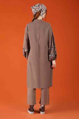 Soft Keten Takım Kahve - 5