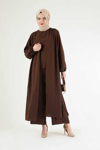 Soft Kimono Suit Brown - 1