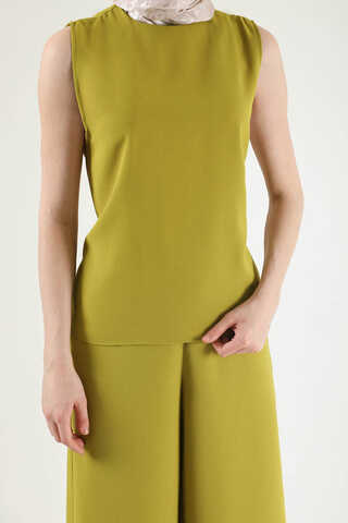 Soft Kimono Suit Oil Green - 4