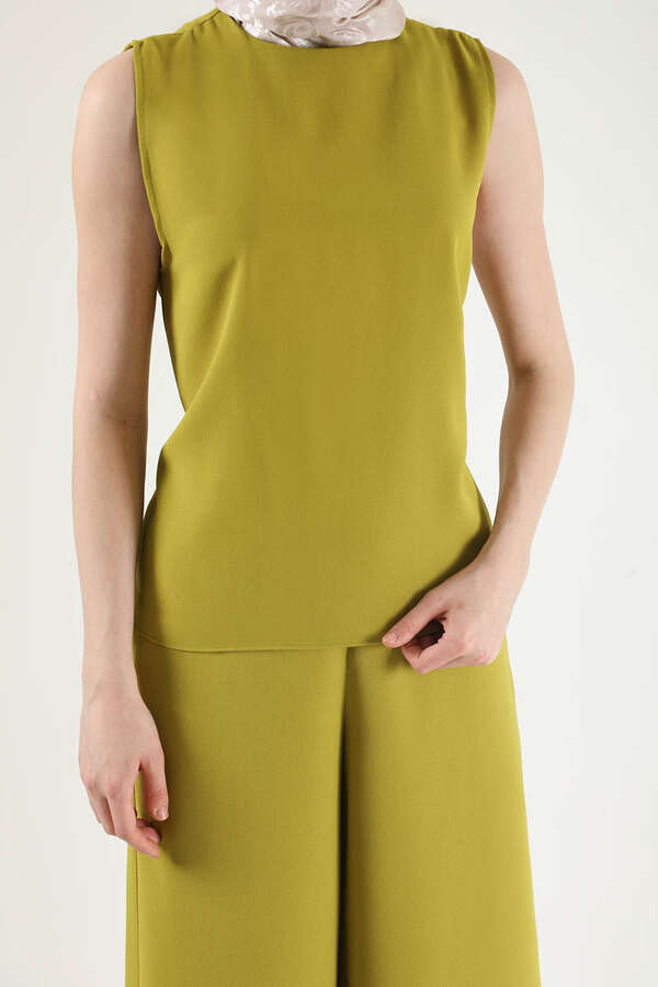 Soft Kimono Suit Oil Green - 4