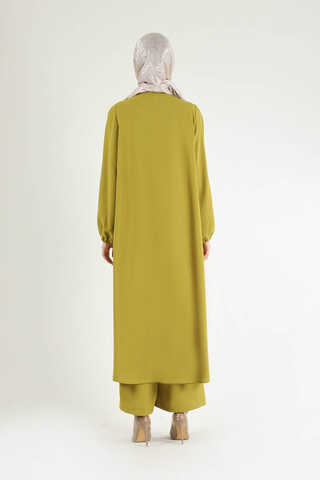 Soft Kimono Suit Oil Green - 5