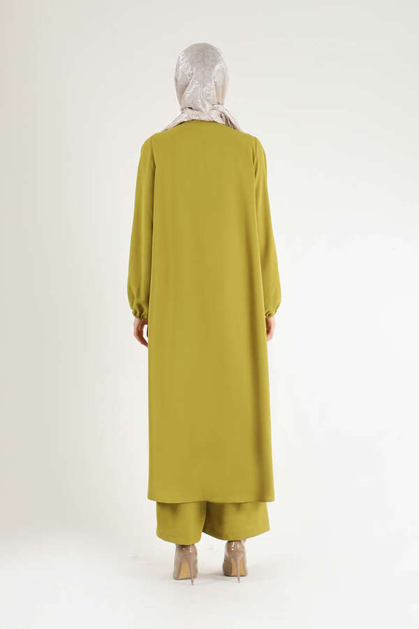 Soft Kimono Suit Oil Green - 5