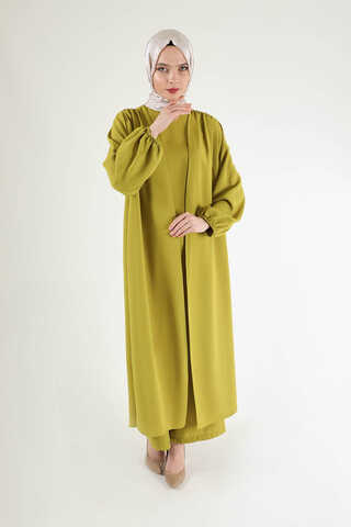 Soft Kimono Suit Oil Green - 1