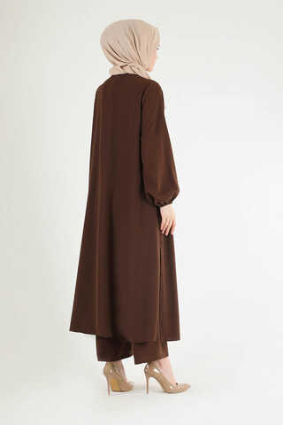 Soft Kimono Takım Kahve - 5