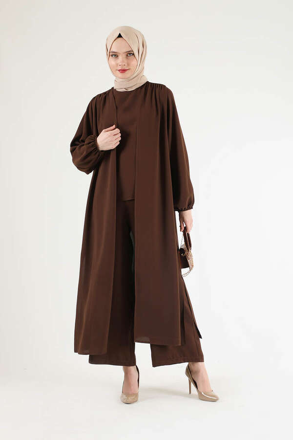 Soft Kimono Takım Kahve - 1