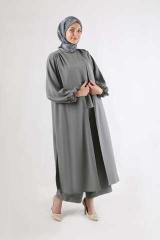 Soft Kimono Takım Koyu Gri - 3
