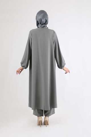 Soft Kimono Takım Koyu Gri - 5