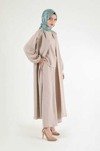 Soft Kimono Takım Krem - 1