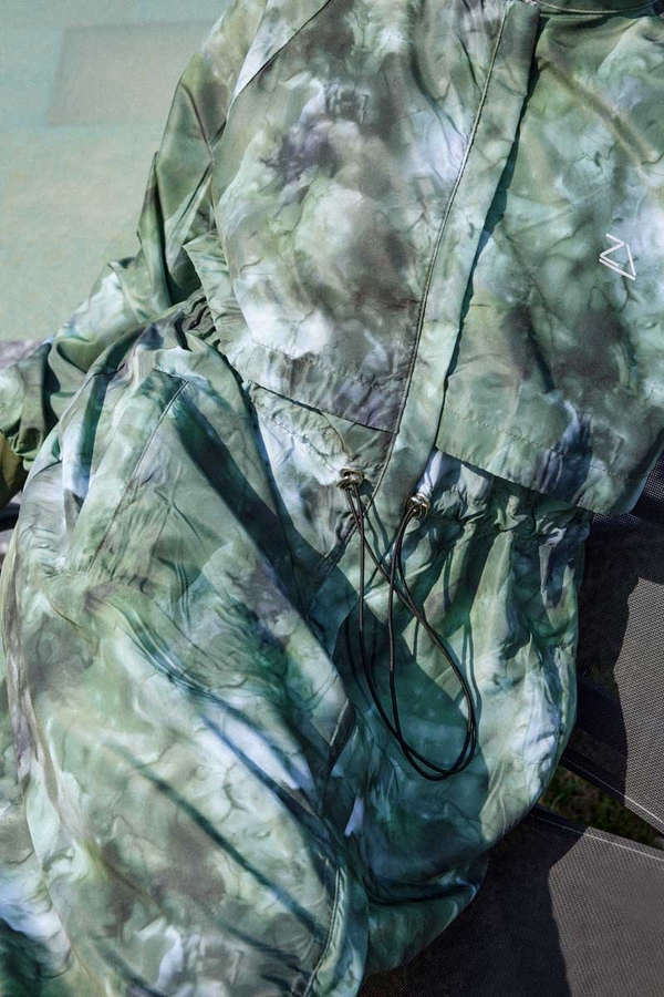 Soyut Desenli Tesettür Mayo Haki - 5