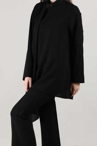 Spanish Trousers Asymmetrical Suit Black - 2