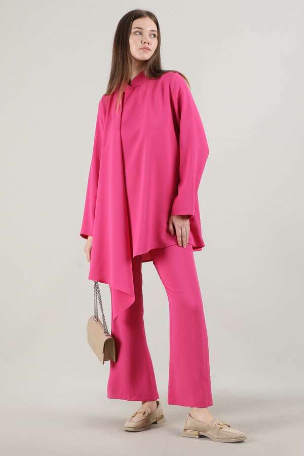 Spanish Trousers Asymmetrical Suit Fuchsia 