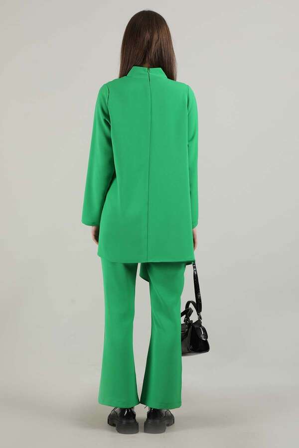 Spanish Trousers Asymmetrical Suit Green - 5