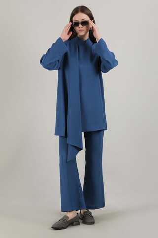 Spanish Trousers Asymmetrical Suit Indigo - 1