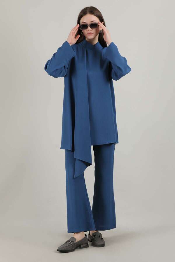 Spanish Trousers Asymmetrical Suit Indigo - 1