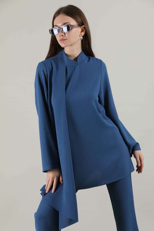 Spanish Trousers Asymmetrical Suit Indigo - 2