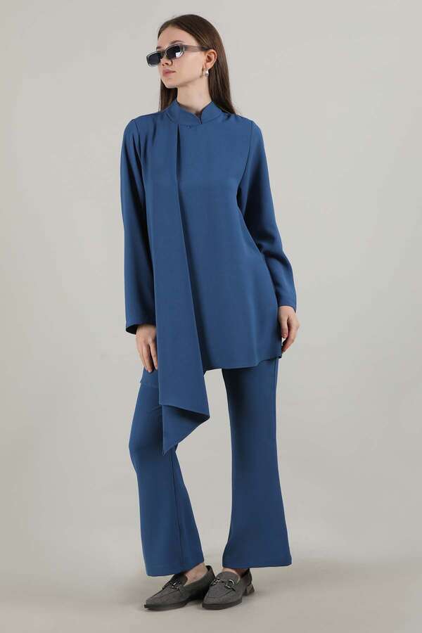 Spanish Trousers Asymmetrical Suit Indigo - 3