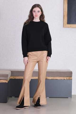 Spanish Leg Leather Trousers Beige - 1