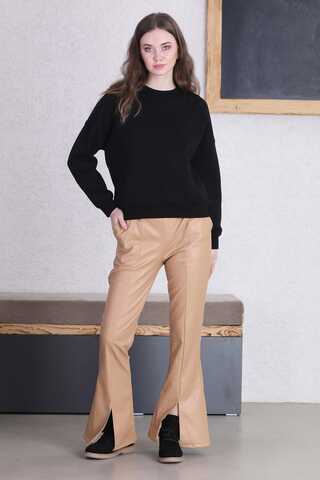 Spanish Leg Leather Trousers Beige - 4