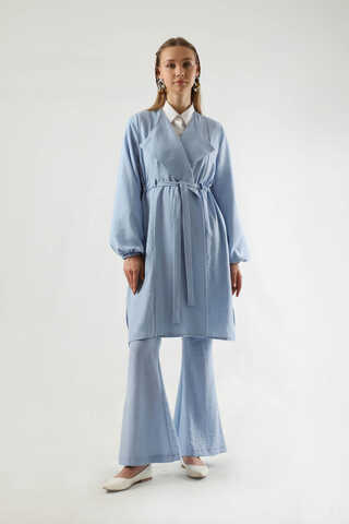 Spanish Trousers Kimono Suit Baby Blue - 3