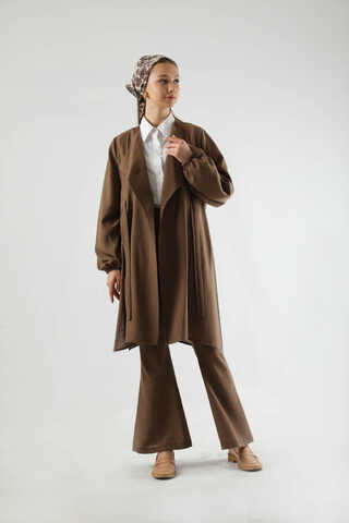 Spanish Trousers Kimono Suit Brown - 1