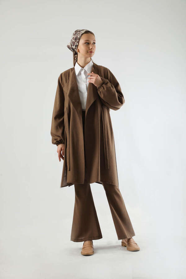 Spanish Trousers Kimono Suit Brown - 1