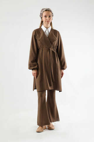 Spanish Trousers Kimono Suit Brown - 3