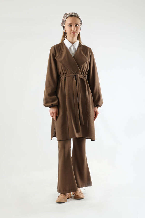 Spanish Trousers Kimono Suit Brown - 3