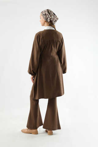 Spanish Trousers Kimono Suit Brown - 5