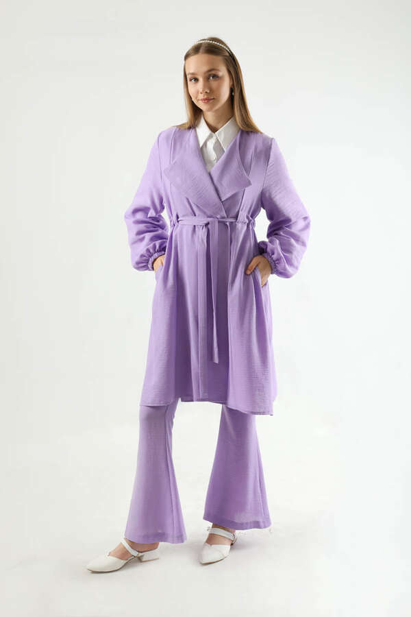 Spanish Trousers Kimono Suit Lilac - 1