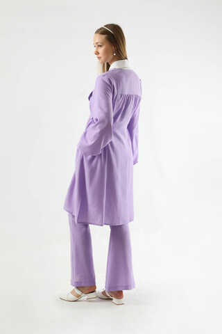 Spanish Trousers Kimono Suit Lilac - 5