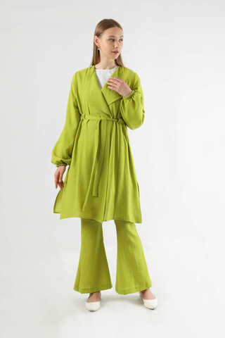 Spanish Trousers Kimono Suit Oil Green - 3