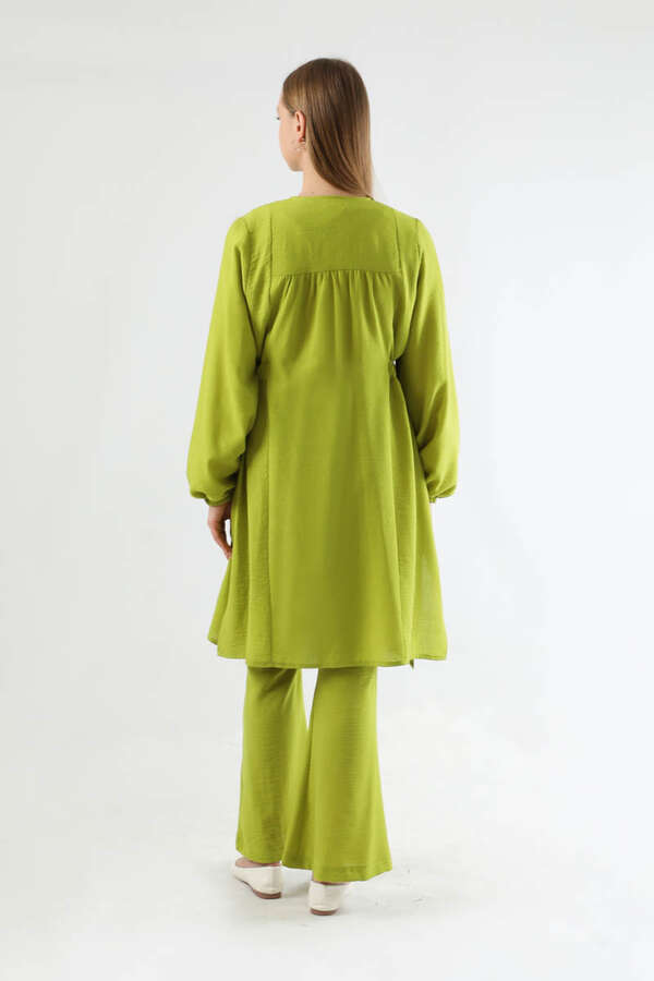 Spanish Trousers Kimono Suit Oil Green - 5