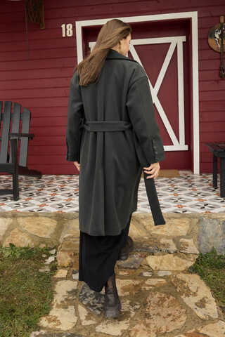 Stitch Detail Classic Coat Anthracite - 10