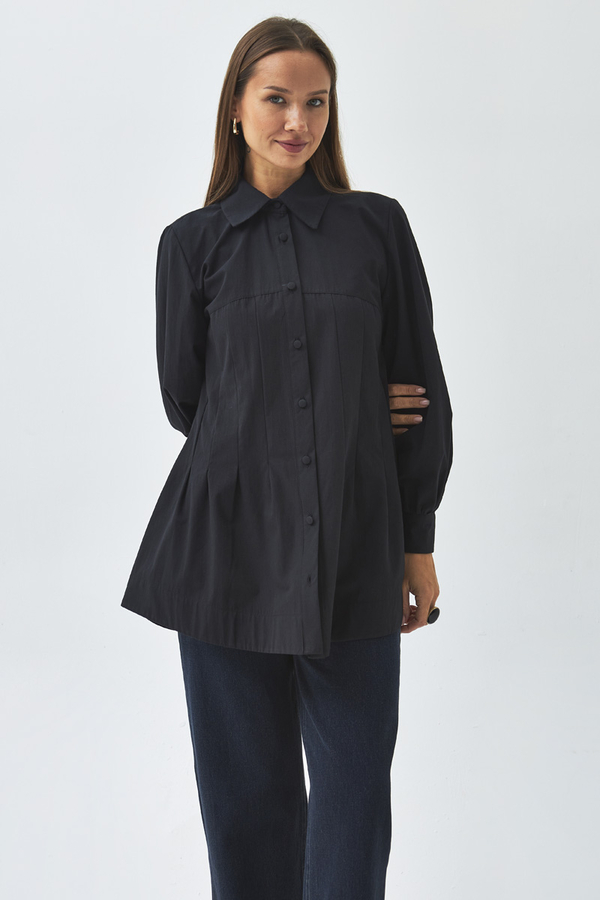 Stitch Detailed Yoke Shirt Black - 6