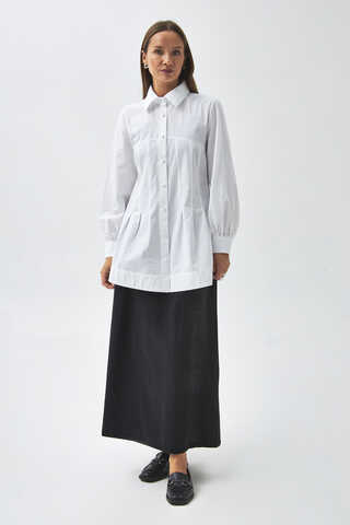 Stitch Detailed Yoke Shirt White - 2