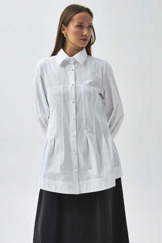 Stitch Detailed Yoke Shirt White - 3