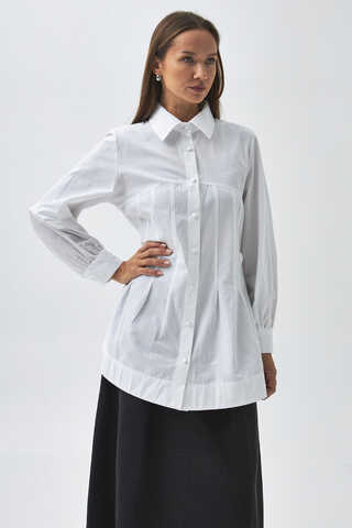Stitch Detailed Yoke Shirt White - 4