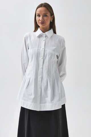 Stitch Detailed Yoke Shirt White - 5