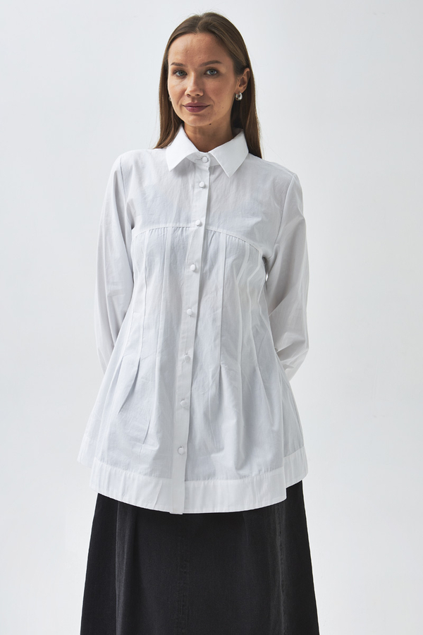 Stitch Detailed Yoke Shirt White - 5