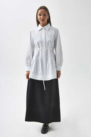 Stitch Detailed Yoke Shirt White - 7