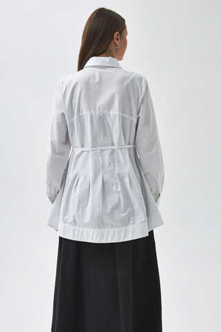 Stitch Detailed Yoke Shirt White - 9