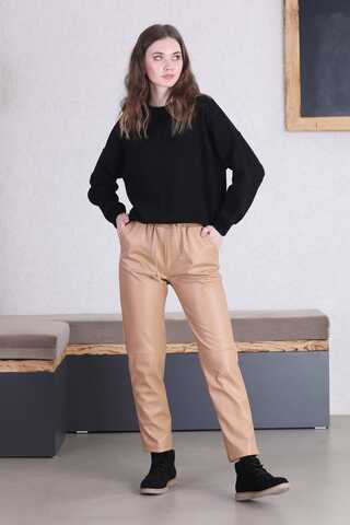 Seam Marked Leather Trousers Beige - 2