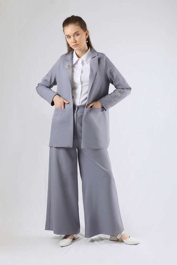 Stone Jacket Suit Gray