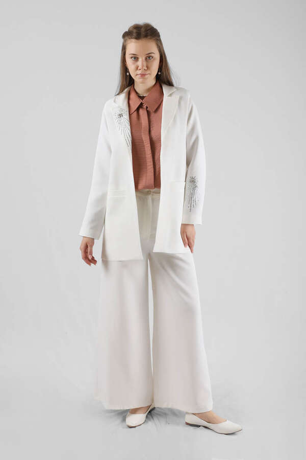 Stone Jacket Suit White